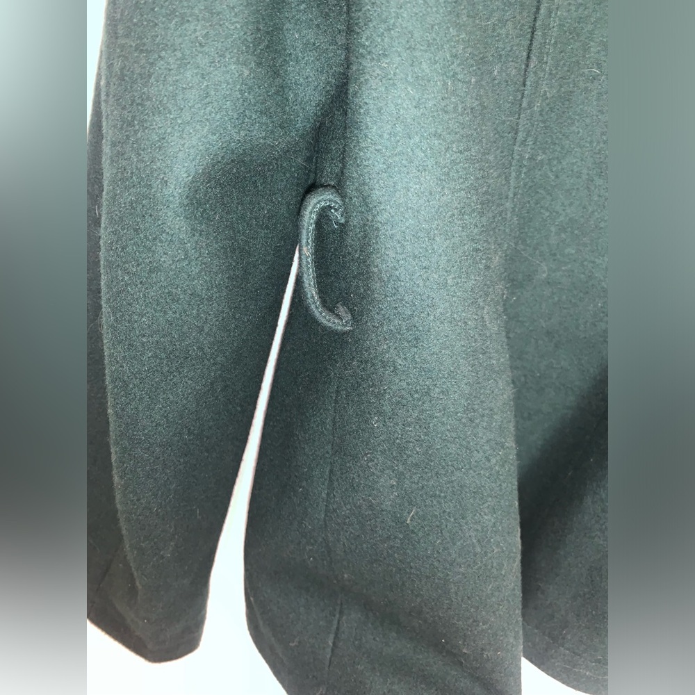 Giacca Women’s Dark Green Wool Winter Pea Coat - Medium - Picture 8 of 11